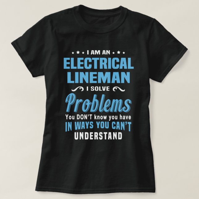 Electrical Lineman T Shirt (Design framsida)