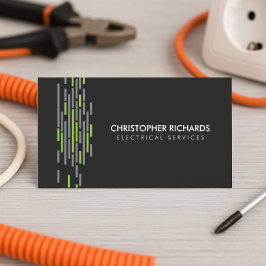 Electrical Ljus Grönt Electrician Affärskort Visitkort