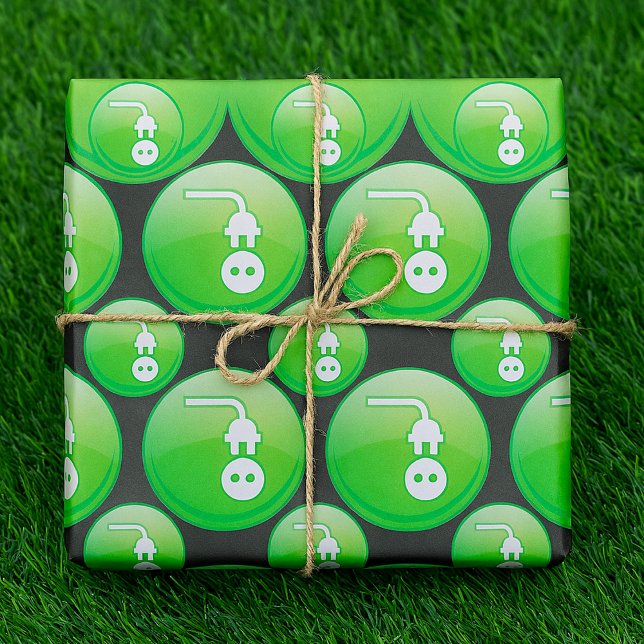 Electrical Plug Symbol Wrapping Paper Presentpapper (Skapare uppladdad)