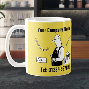 Electrical Services Tecknad Mugg