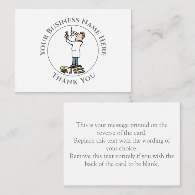 Electrical Tackkort Card Anteckningskort (Fram/baksida)