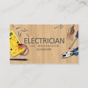 Electrician Affärskort Electrical Verktyg Visitkort
