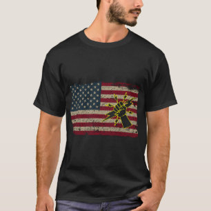 Electrician America Flagga Patriotic Electric T Shirt