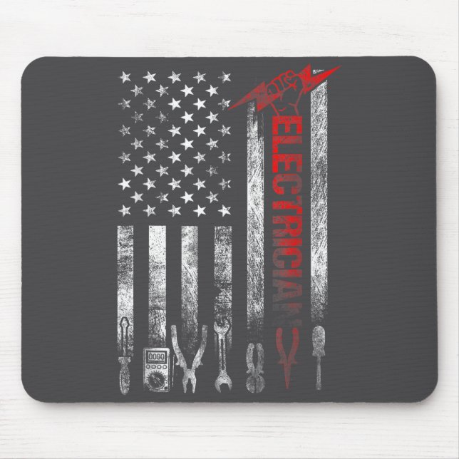 Electrician American Flag Funny Electricians Tools Musmatta (Framsidan)