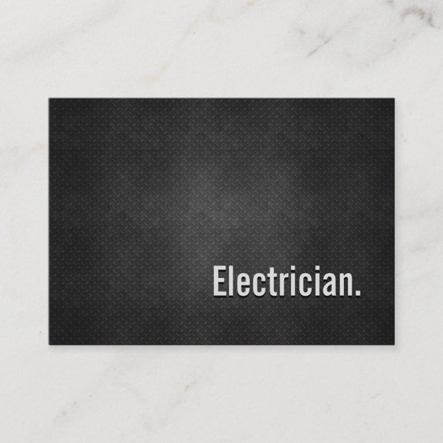 Electrician Coola Black Metall Simpity Visitkort (Framsida)
