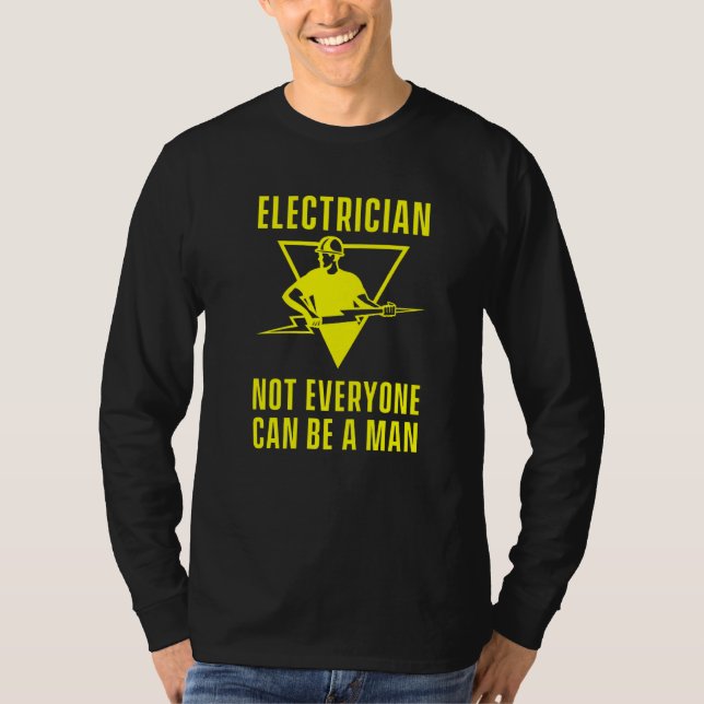 Electrician Crateur Lineworking Lineman High Volt T Shirt (Framsida)