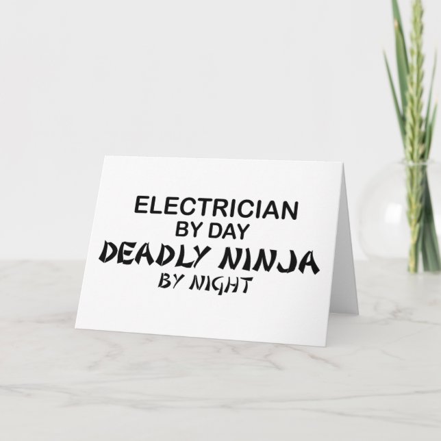 Electrician Deadly Ninja by Night Kort (Framsida)