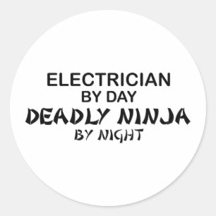 Electrician Deadly Ninja by Night Runt Klistermärke