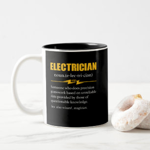 Electrician Definition Electrical Ingenjör: Två-Tonad Mugg