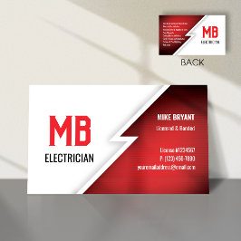Electrician/Electric Company Affärskort - RED Visitkort