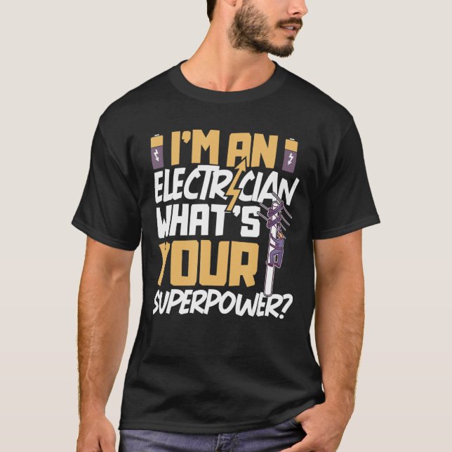 Electrician Electrical Ingenjör Lineman Electrical T Shirt (Framsida)