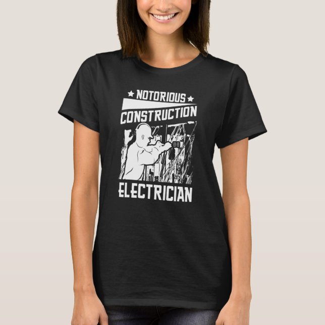 Electrician Electrical   Lineman Construction Elec T Shirt (Framsida)