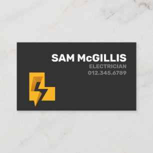 Electrician Electrical Monogram L Visitkort