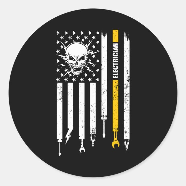 Electrician Electrician Runt Klistermärke (Framsida)
