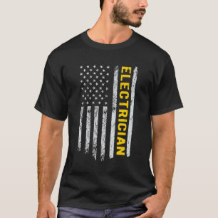 Electrician Electrician Us Flagga T Shirt
