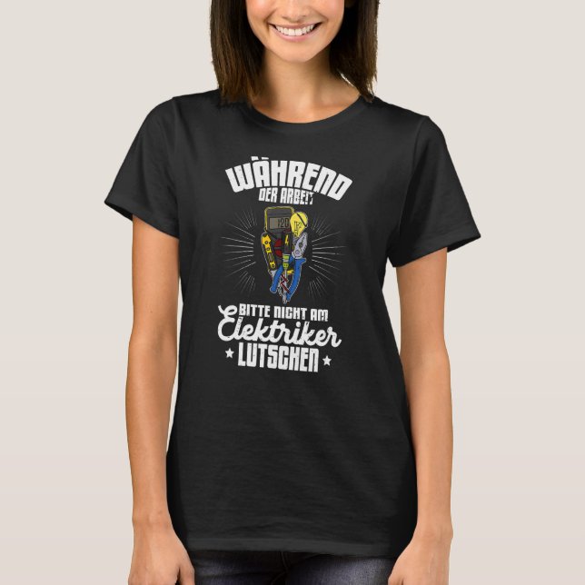 Electrician Electricity elektcian Lighting techn T Shirt (Framsida)