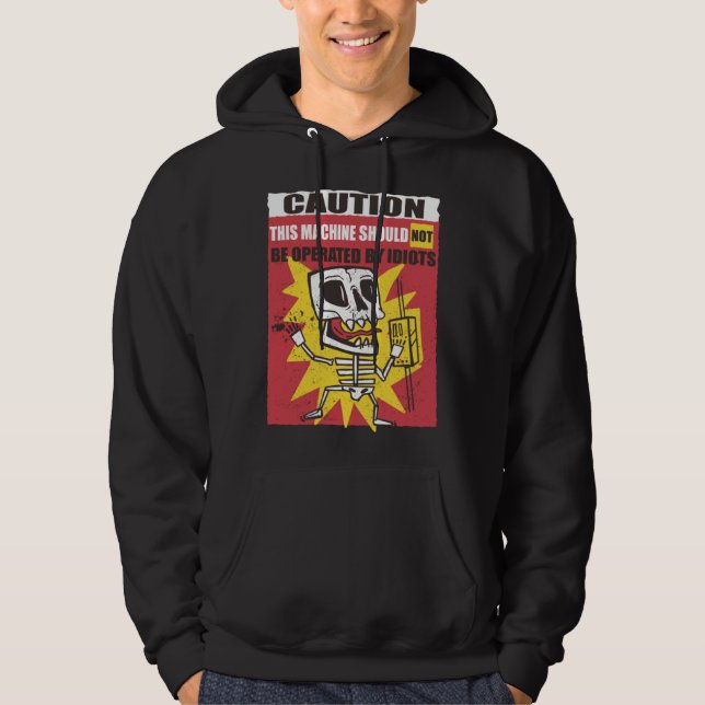 Electrician Engineer Electrical Sign Hoodie (Framsida)