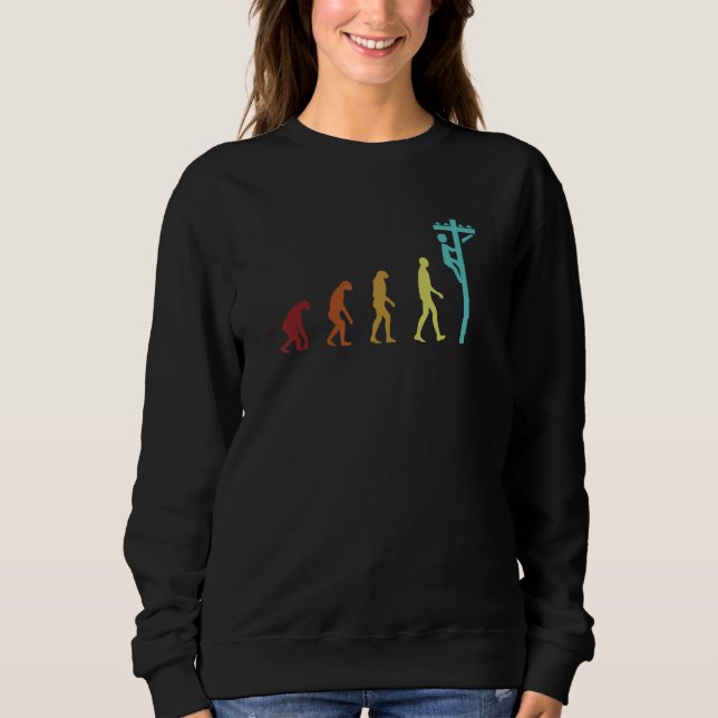 Electrician Evolution Lineworking Wiremen Worker E T Shirt (Framsida)