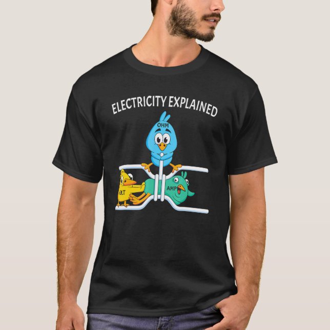 Electrician For Men Women Electricity Engineer Ner T Shirt (Framsida)