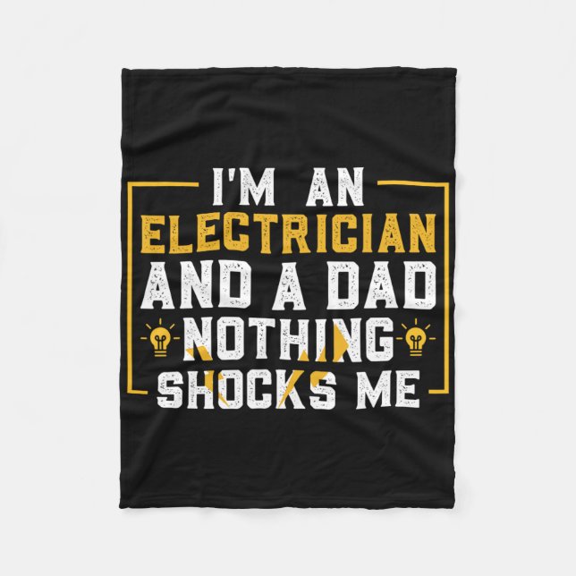 Electrician Funny Electrica Fleecefilt (Framsidan)
