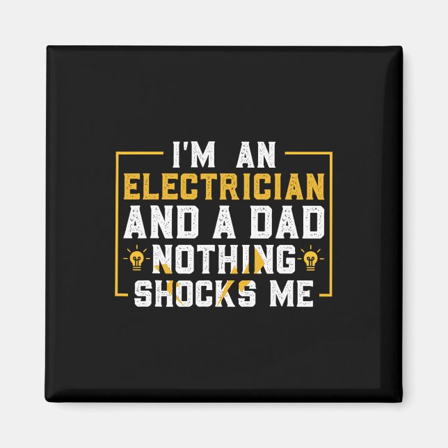 Electrician Funny Electrica Magnet (Framsidan)