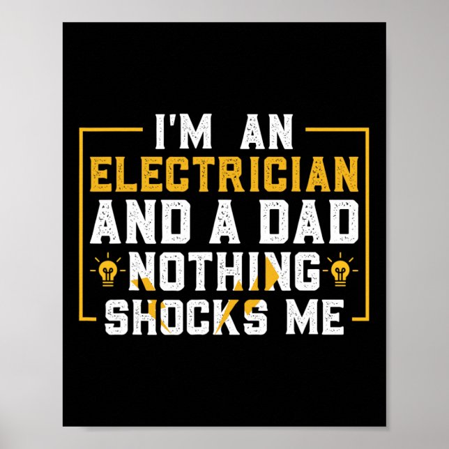 Electrician Funny Electrica Poster (Framsidan)