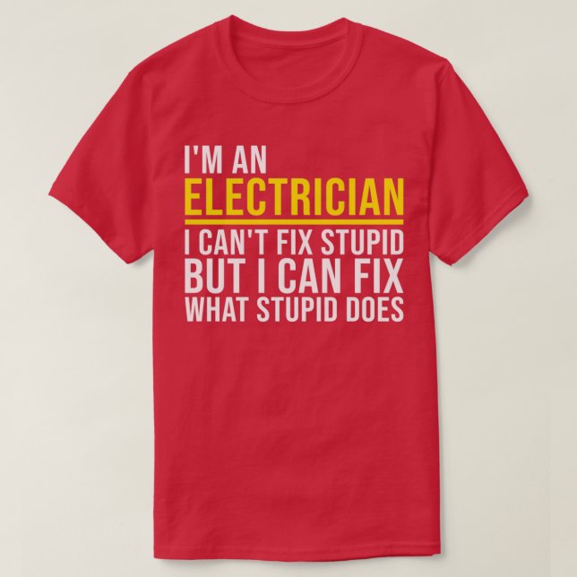 Electrician Gift Electrician Gifts for Electrician T Shirt (Design framsida)
