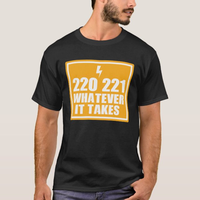 ELECTRICIAN HANDY MAN 220 221 WHATEVER IT TA T SHIRT (Framsida)