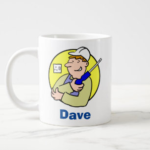Electrician Image med Namn Jumbo Mugg