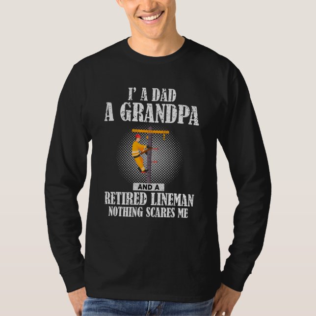 Electrician Job Electrician Retired Lineman T Shirt (Framsida)