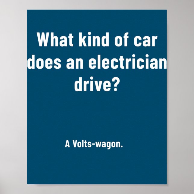 Electrician Jokes Funny Electrical Ingenjör Poster (Framsidan)