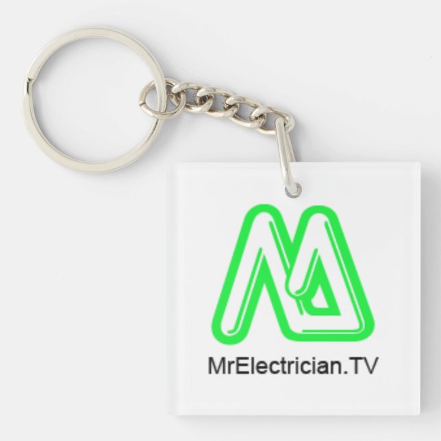 Electrician Keychain med ett motordiagram (Framsidan)