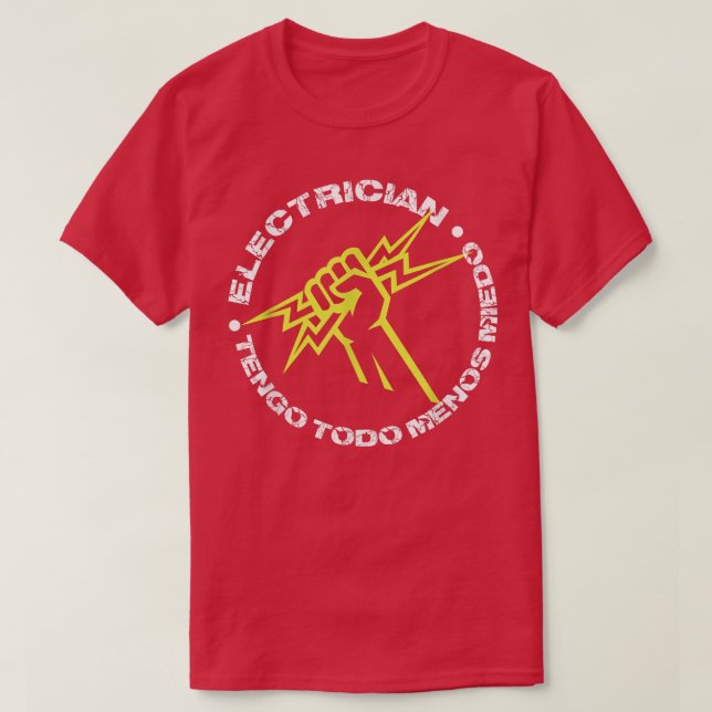 Electrician Lineman Engineering Electricity Light  T Shirt (Design framsida)