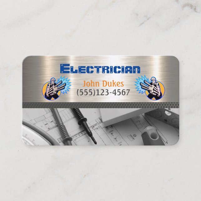 Electrician Metall Handyman Affärskort Visitkort (Framsida)