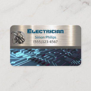Electrician Metall Handyman Affärskort Visitkort