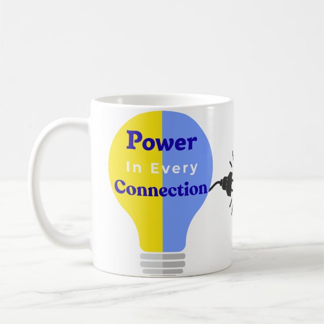Electrician Mug – Power In Every Connection  Kaffemugg (Vänster)