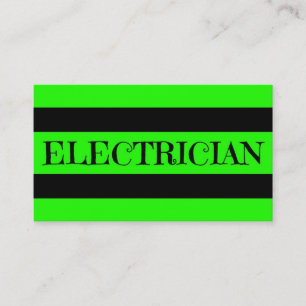 Electrician Neon Grönt Affärskort Visitkort