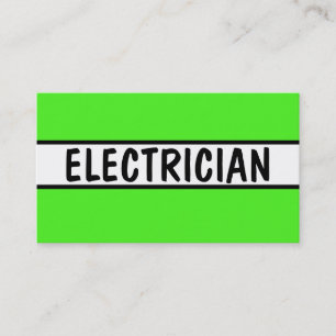Electrician Neon Grönt Visitkort