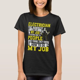 Electrician Pappa Apparel Electriel Lineman för ma T Shirt