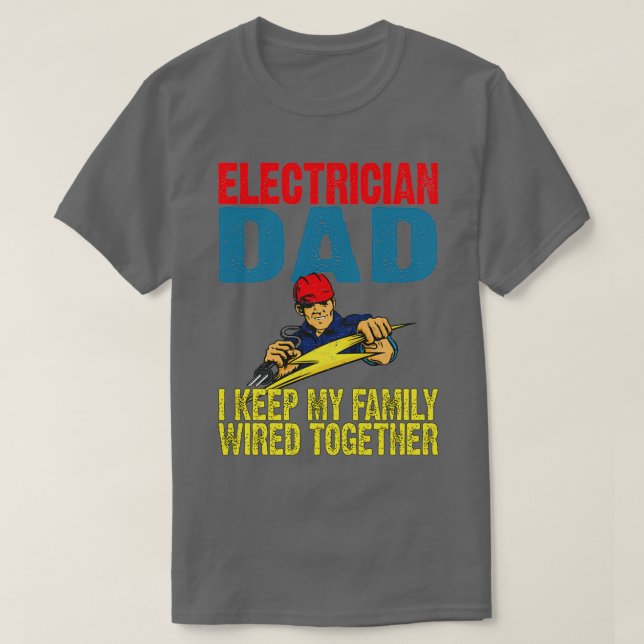 Electrician pappa electrician far giftTShirt T Shirt (Design framsida)
