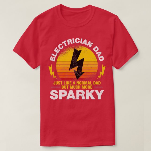 Electrician Pappa Funny Electrician Gift T Shirt (Design framsida)