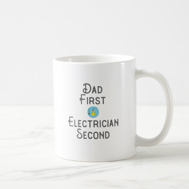 Electrician Pappa Gift First Electrician Second Gi Kaffemugg (Höger)
