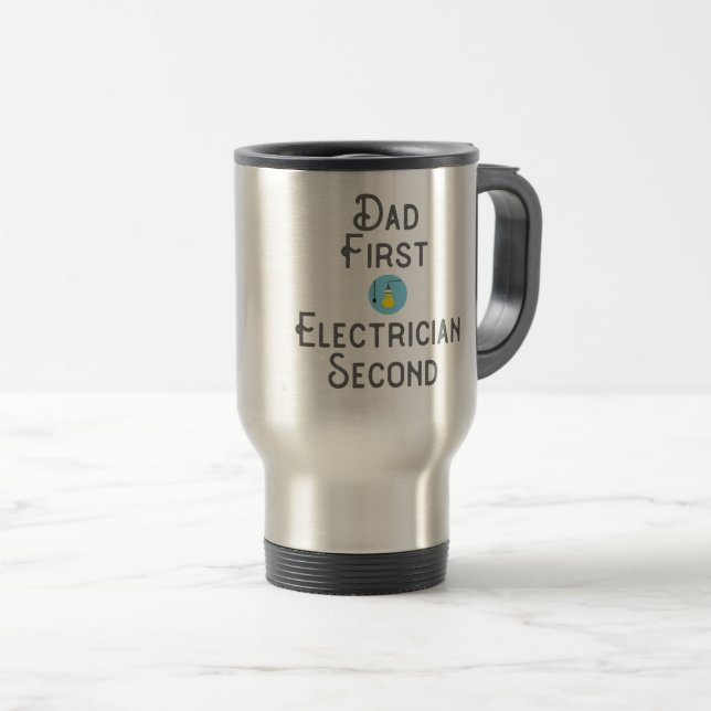 Electrician Pappa Gift First Electrician Second Gi Resemugg (Framsida höger)