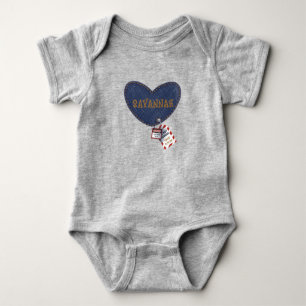 Electrician Pappa LOTO Jean Heart Patch T Shirt
