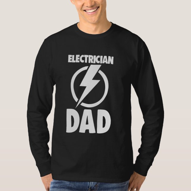 Electrician Pappa Worker Tee Funny Electrician Kär (Framsida)