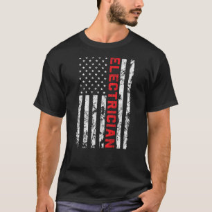 Electrician Patriotic American flagga elektcian fa T Shirt