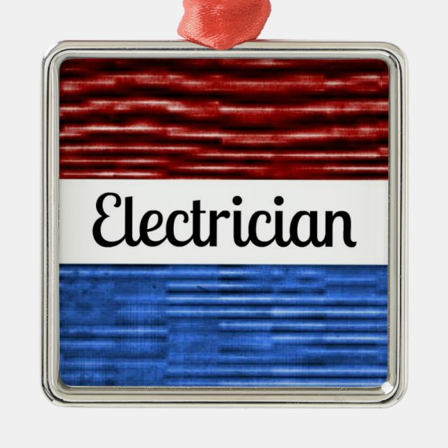 Electrician Patriotic jul Ornament (Framsidan)