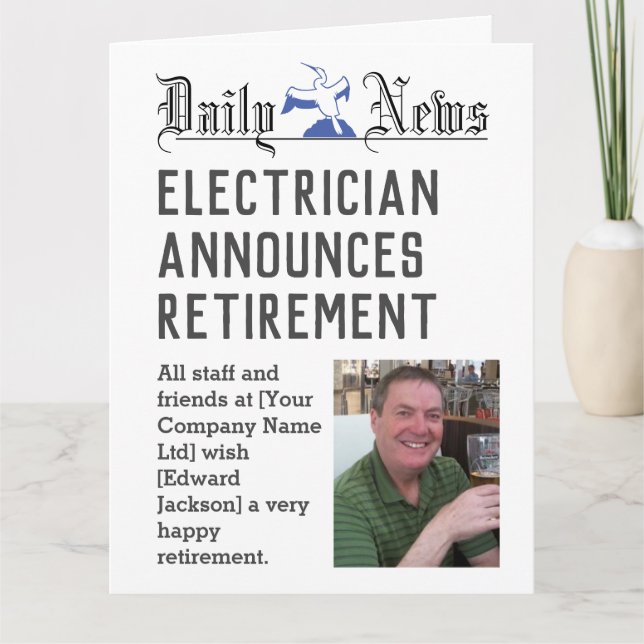 Electrician Pension Card för att anpassa Kort (Framsida)