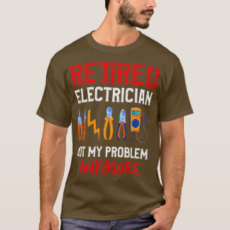 Electrician Pension Gift Funny Retrött Electric T Shirt