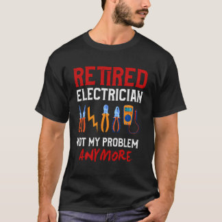Electrician Pension Gift Shirt Funny Retrött El T